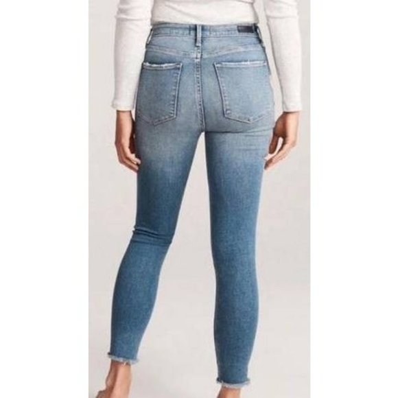 Abercrombie & Fitch Simone High Rise Ankle 27W Floral Embroidered Denim Jeans - Picture 14 of 15